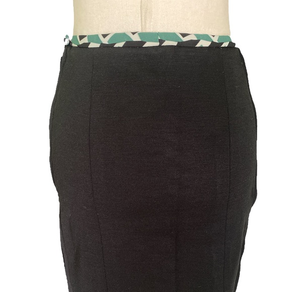 Missoni Green & Black Geometric Side Zipper Pencil Skirt - 46 - 10 - Picture 8 of 16